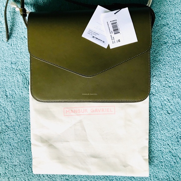 Mansur Gavriel Calf Envelope Crossbody Moss - Picture 12 of 15